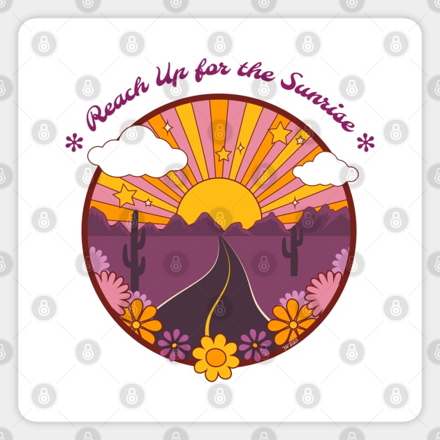 Reach Up for the Sunrise Magnet by So Red The Poppy